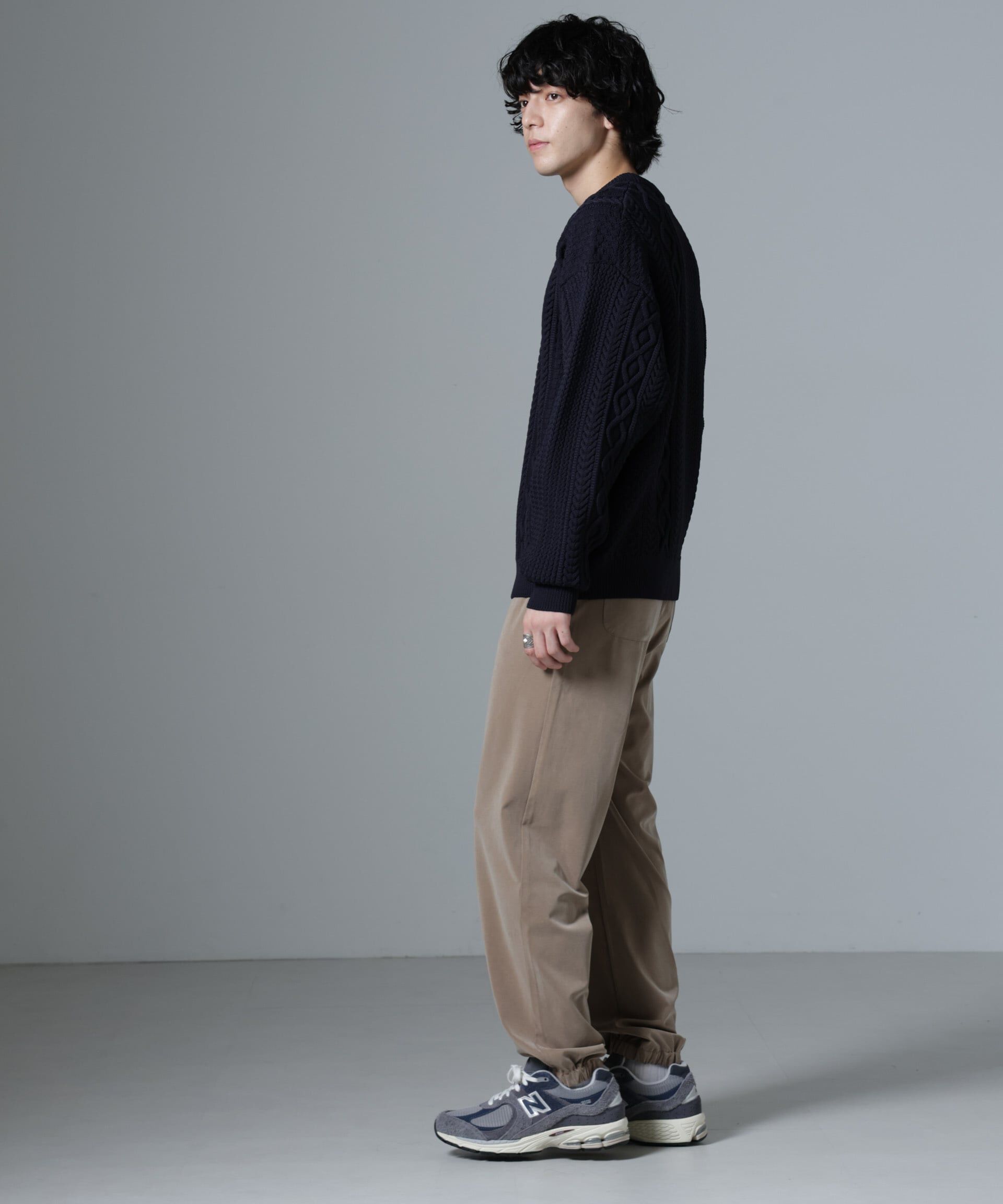 nano･universe「スポンディッシュケーブルニット」|ニット・セーター|