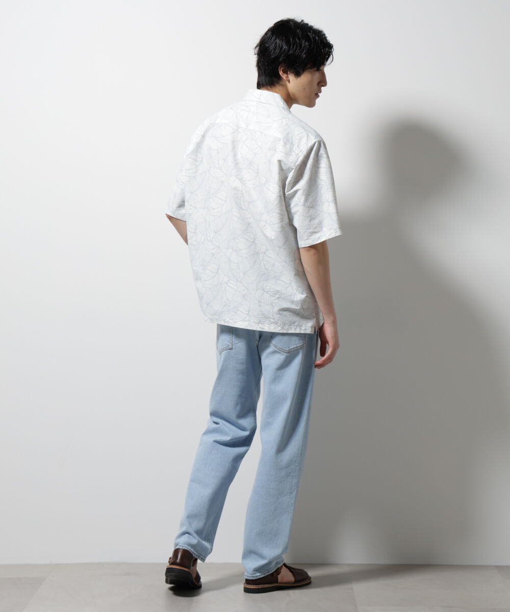 nano･universe「ボタニカルパターンサッカーシャツ 半袖(セットアップ可)」|シャツ・ブラウス|