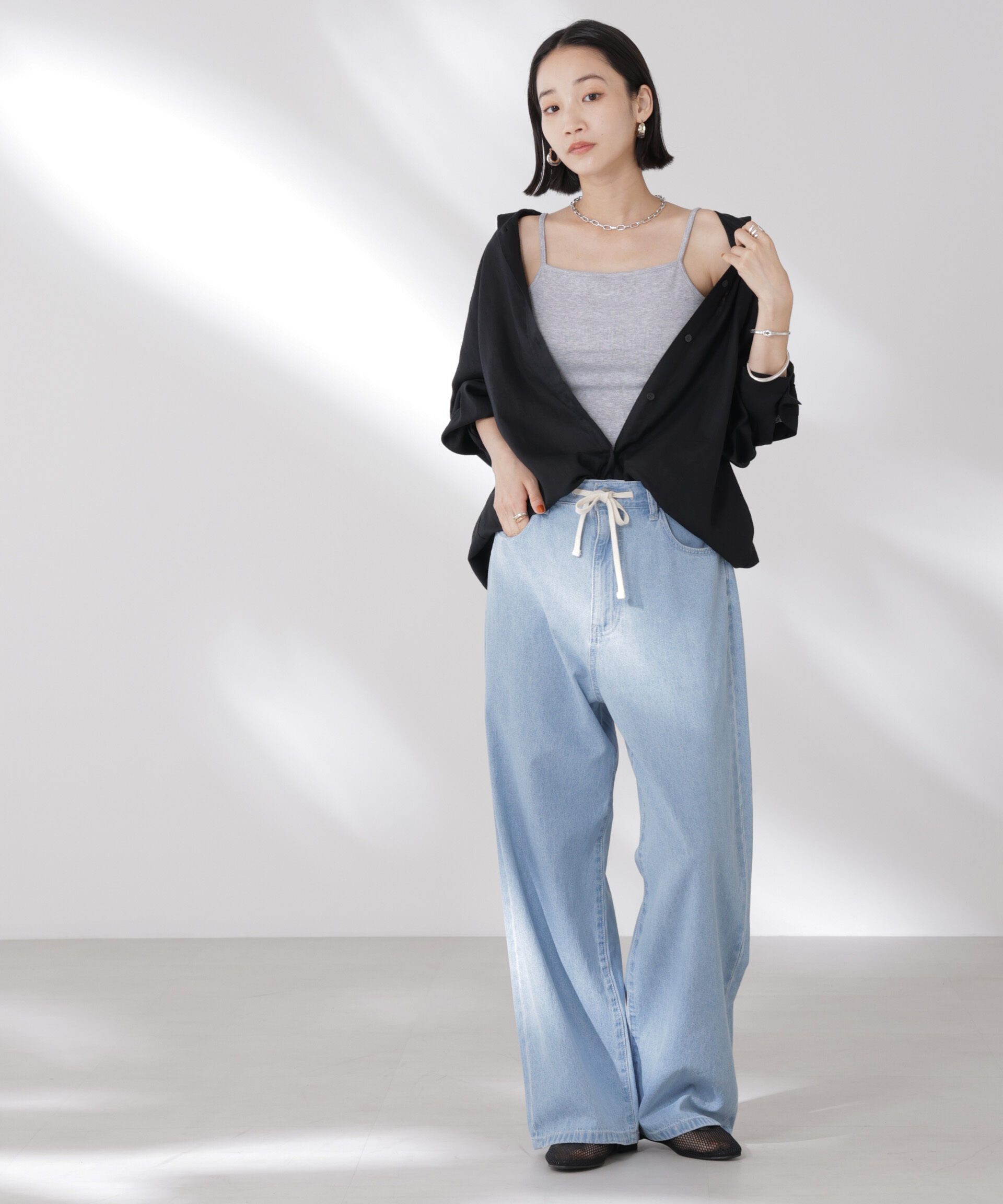 nano･universe「抗菌防臭・接触冷感機能 カップ付きキャミソール」|Tシャツ・カットソー|