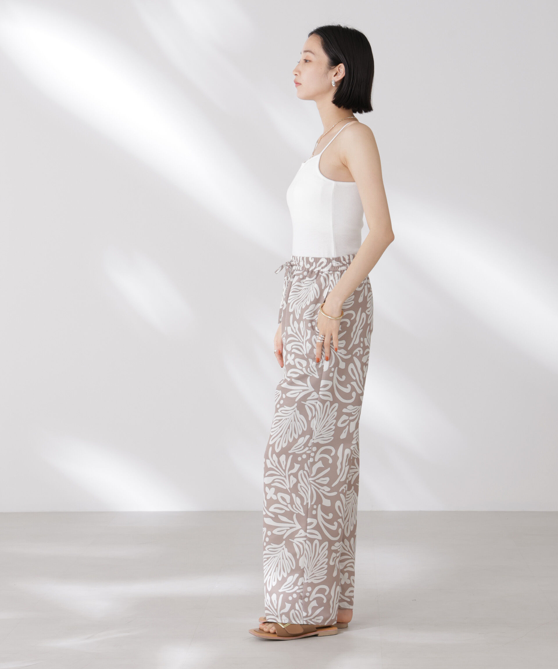 nano･universe「抗菌防臭・接触冷感機能 カップ付きキャミソール」|Tシャツ・カットソー|