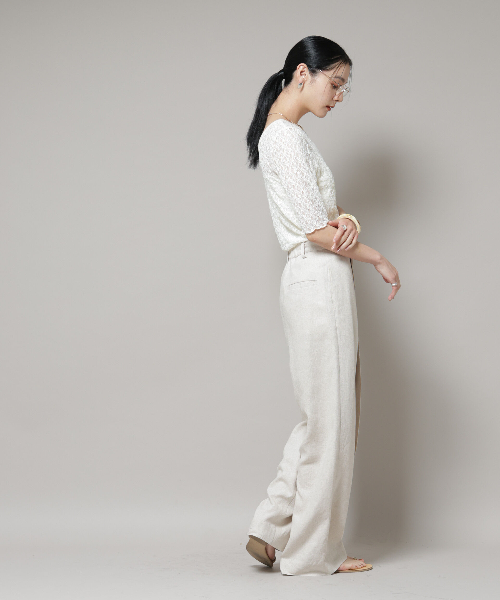 nano･universe「レースバックシャントップス」|Tシャツ・カットソー|