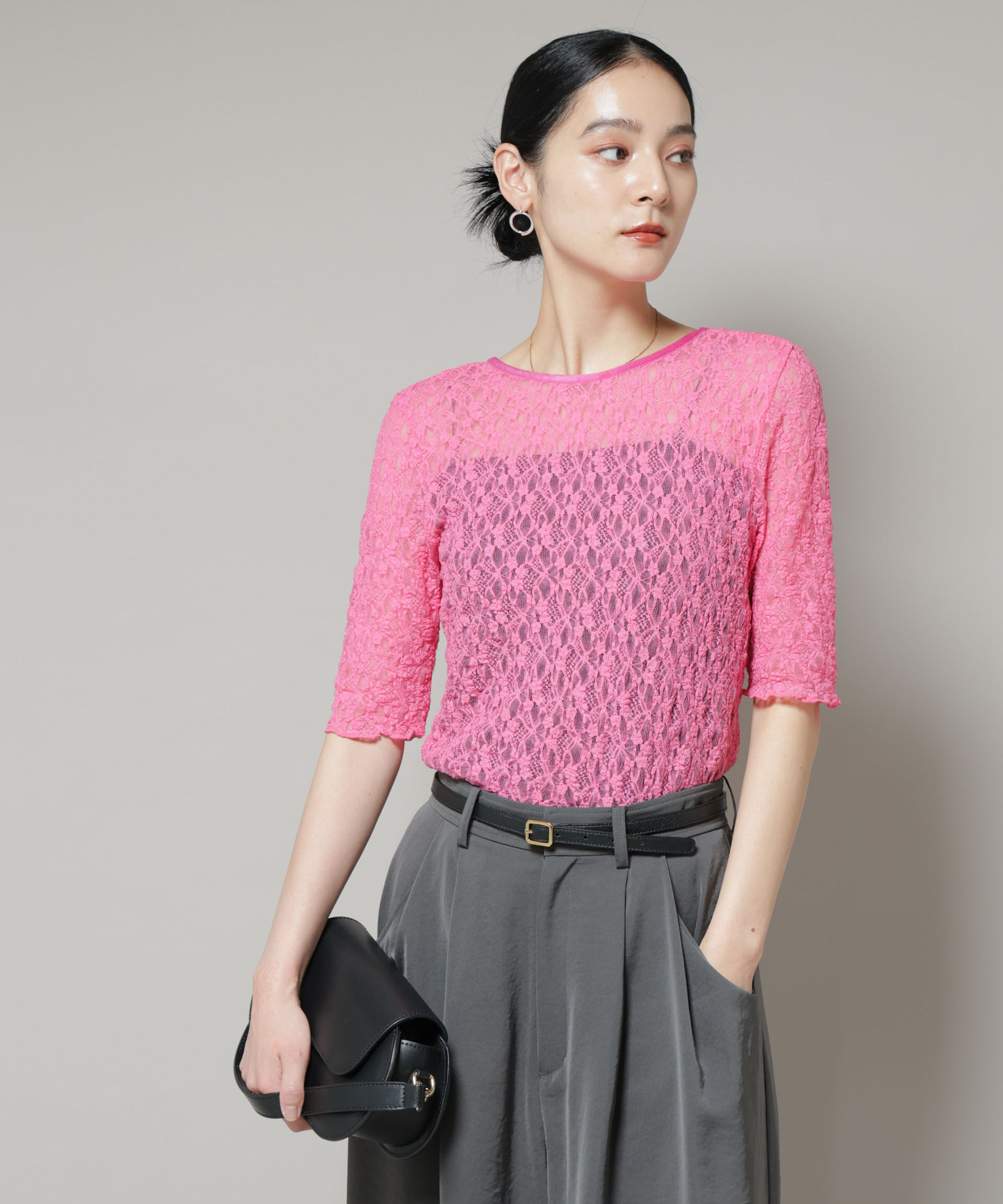 nano･universe「レースバックシャントップス」|Tシャツ・カットソー|