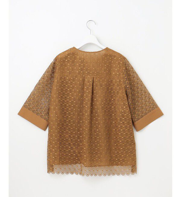 自由区「【洗える】ジオメトリックフラワーレースプルオーバー ブラウス」|シャツ・ブラウス|