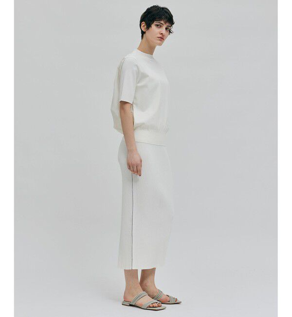 BEIGE,「【洗える】LAURA / 半袖ニット」|ニット・セーター|