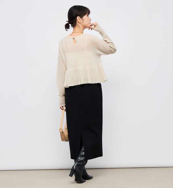 NOLLEY'S「2WAYラメモヘヤラッフルプルオーバー」|ニット・セーター|