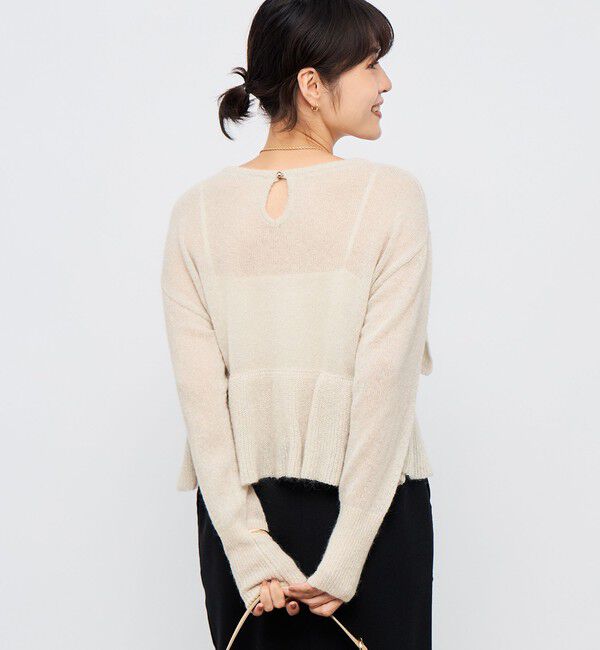 NOLLEY'S「2WAYラメモヘヤラッフルプルオーバー」|ニット・セーター|