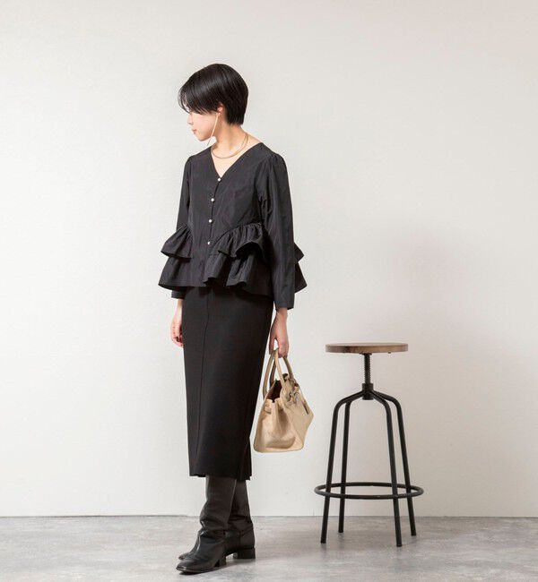 NOLLEY'S sophi「ウォッシャブルマイクロタフタティアードブラウス」|シャツ・ブラウス|