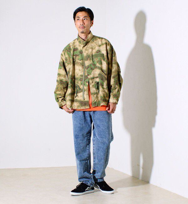 GLOSTER「【シーズンレス/UNISEX】ケミカルウォッシュ ワイドデニムイージーパンツ」|デニム|