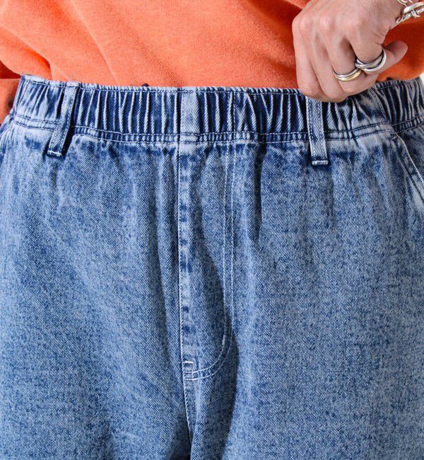 GLOSTER「【シーズンレス/UNISEX】ケミカルウォッシュ ワイドデニムイージーパンツ」|デニム|
