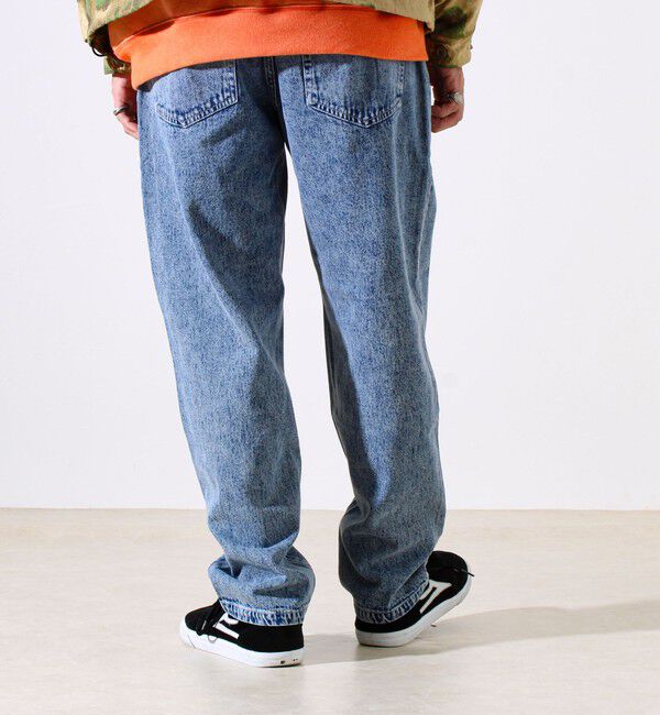 GLOSTER「【シーズンレス/UNISEX】ケミカルウォッシュ ワイドデニムイージーパンツ」|デニム|