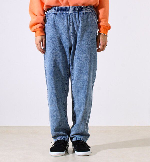 GLOSTER「【シーズンレス/UNISEX】ケミカルウォッシュ ワイドデニムイージーパンツ」|デニム|