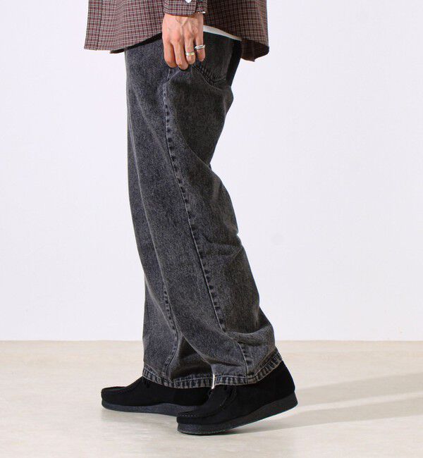GLOSTER「【シーズンレス/UNISEX】ケミカルウォッシュ ワイドデニムイージーパンツ」|デニム|