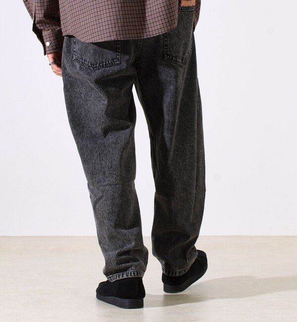 GLOSTER「【シーズンレス/UNISEX】ケミカルウォッシュ ワイドデニムイージーパンツ」|デニム|
