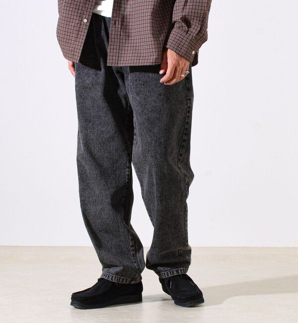 GLOSTER「【シーズンレス/UNISEX】ケミカルウォッシュ ワイドデニムイージーパンツ」|デニム|