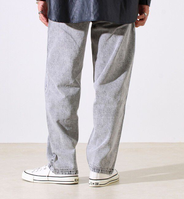 GLOSTER「【シーズンレス/UNISEX】ケミカルウォッシュ ワイドデニムイージーパンツ」|デニム|