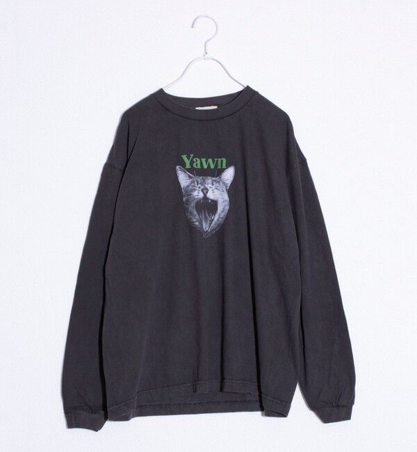 GLOSTER「【人気シリーズ】【DOG&CAT】犬猫ピグメント クルーネックロンT」|Tシャツ・カットソー|