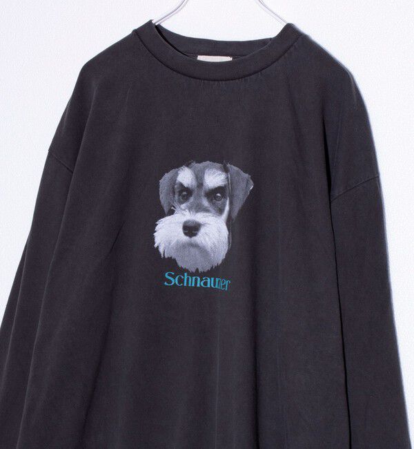 GLOSTER「【人気シリーズ】【DOG&CAT】犬猫ピグメント クルーネックロンT」|Tシャツ・カットソー|ブラック系その他3