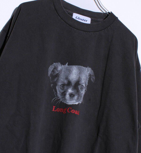 GLOSTER「【人気シリーズ】【DOG&CAT】犬猫ピグメント クルーネックロンT」|Tシャツ・カットソー|ブラック系その他6