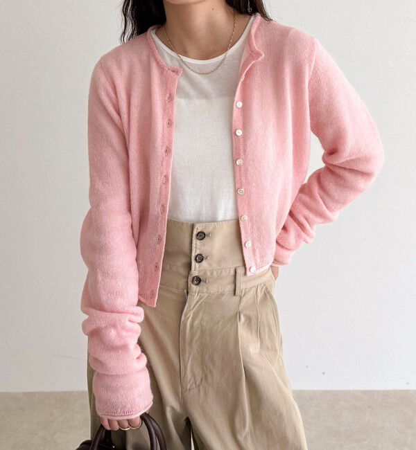 fredy emue「モヘヤ混ビスチェカーディガン」|カーディガン|ピンク