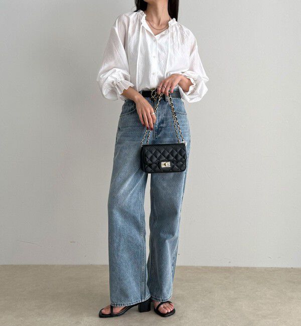 fredy emue「シャイニーシアーギャザーブラウス」|シャツ・ブラウス|