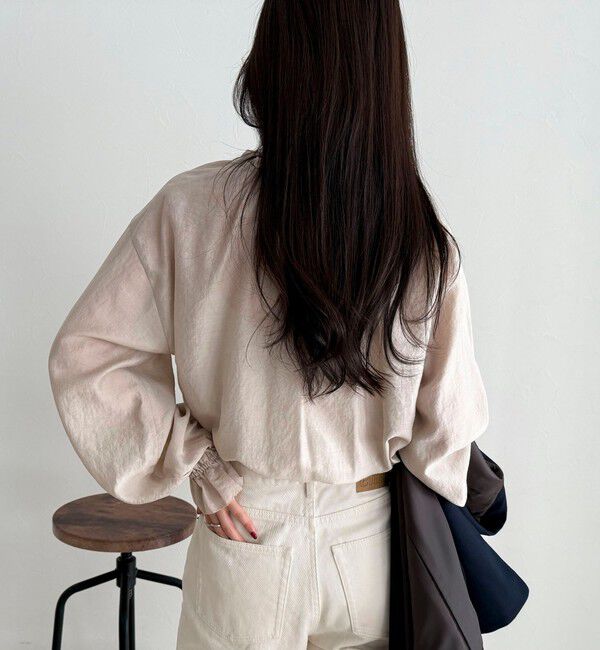 fredy emue「シャイニーシアーギャザーブラウス」|シャツ・ブラウス|