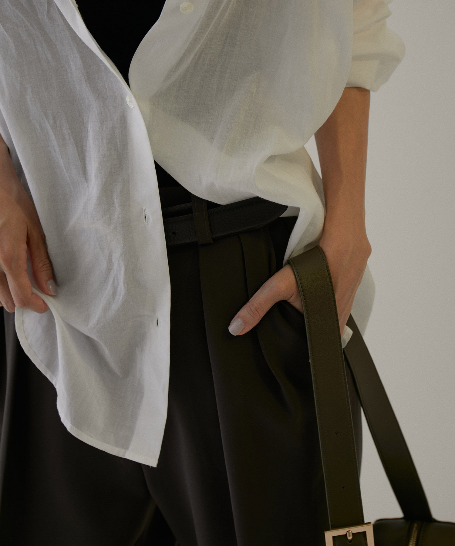 SALON adam et rope'「【NIPPON CULTURE】ワッシャーローンオーバーシャツ / 無地・ストライプ」|シャツ・ブラウス|