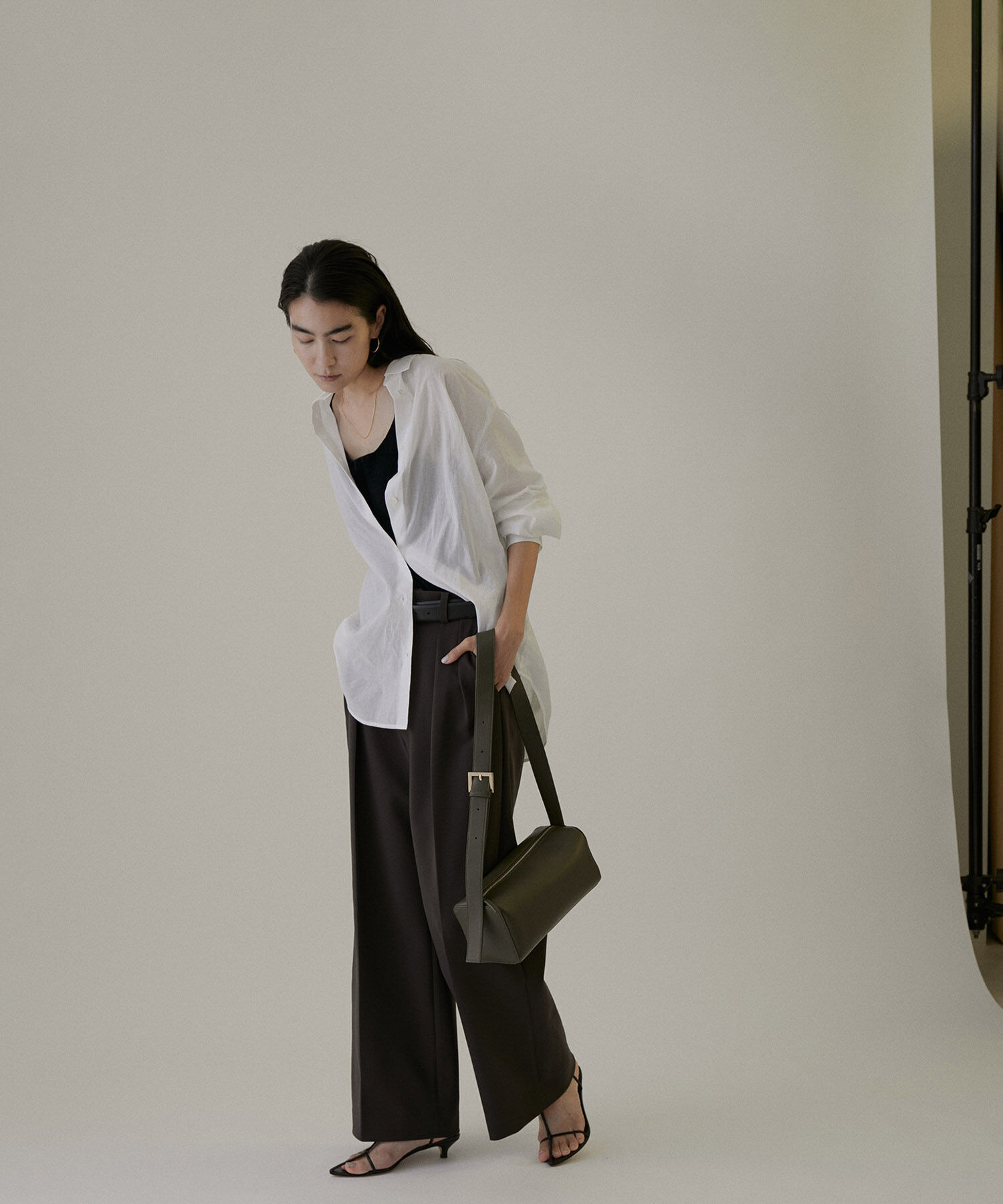 SALON adam et rope'「【NIPPON CULTURE】ワッシャーローンオーバーシャツ / 無地・ストライプ」|シャツ・ブラウス|