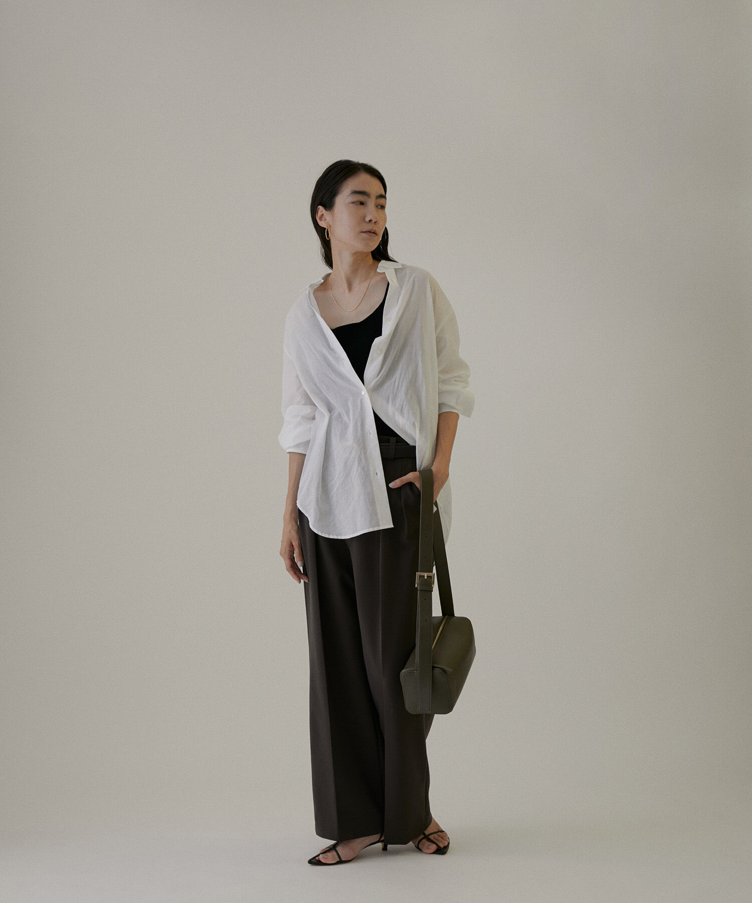 SALON adam et rope'「【NIPPON CULTURE】ワッシャーローンオーバーシャツ / 無地・ストライプ」|シャツ・ブラウス|