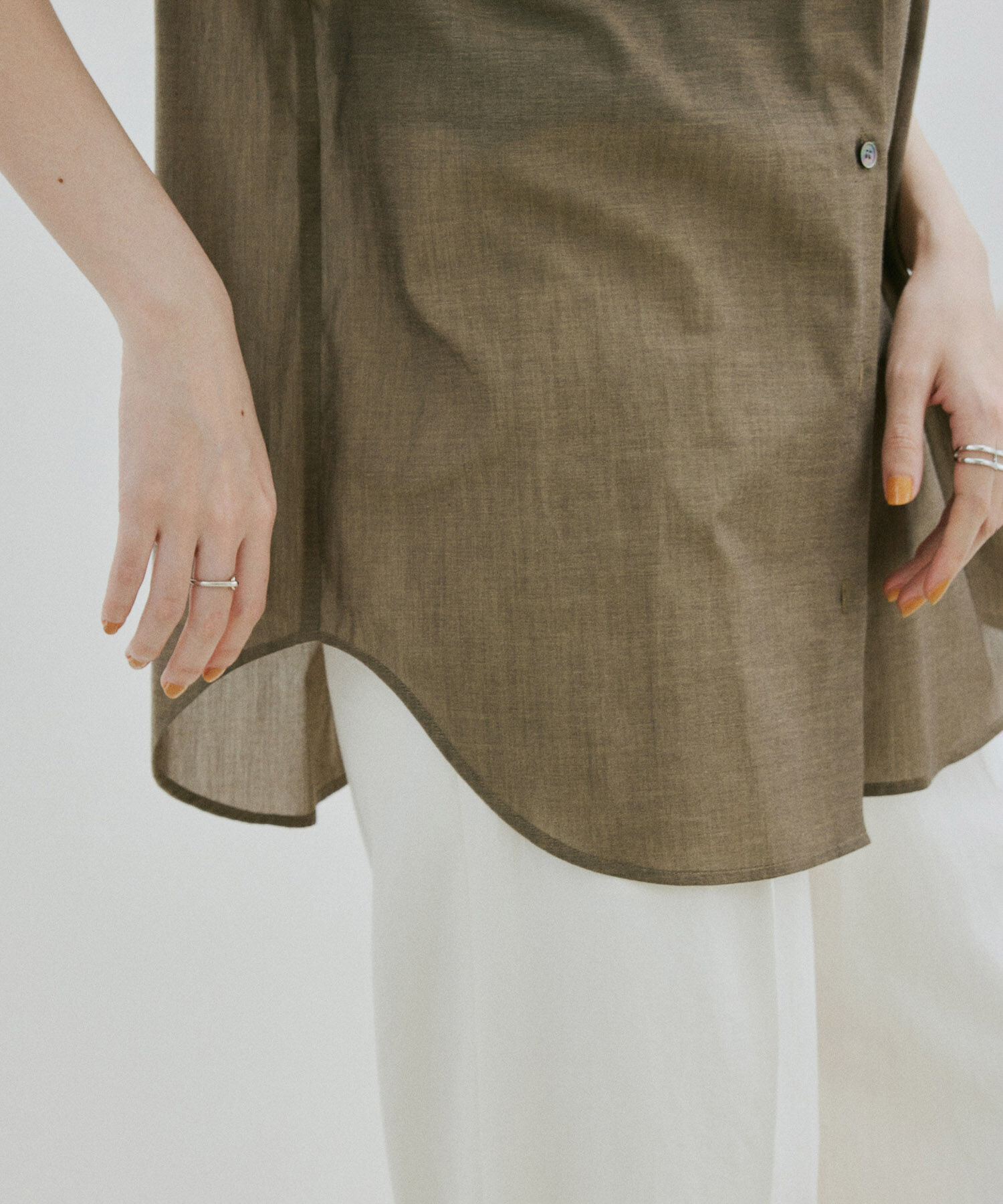 SALON adam et rope'「【NIPPON CULTURE】ワッシャーローンオーバーシャツ / 無地・ストライプ」|シャツ・ブラウス|