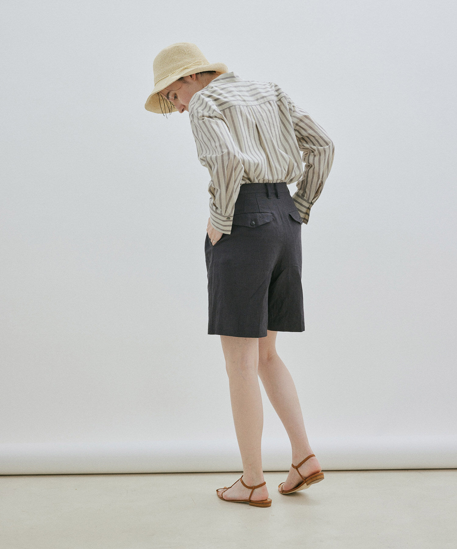 SALON adam et rope'「【NIPPON CULTURE】ワッシャーローンオーバーシャツ / 無地・ストライプ」|シャツ・ブラウス|