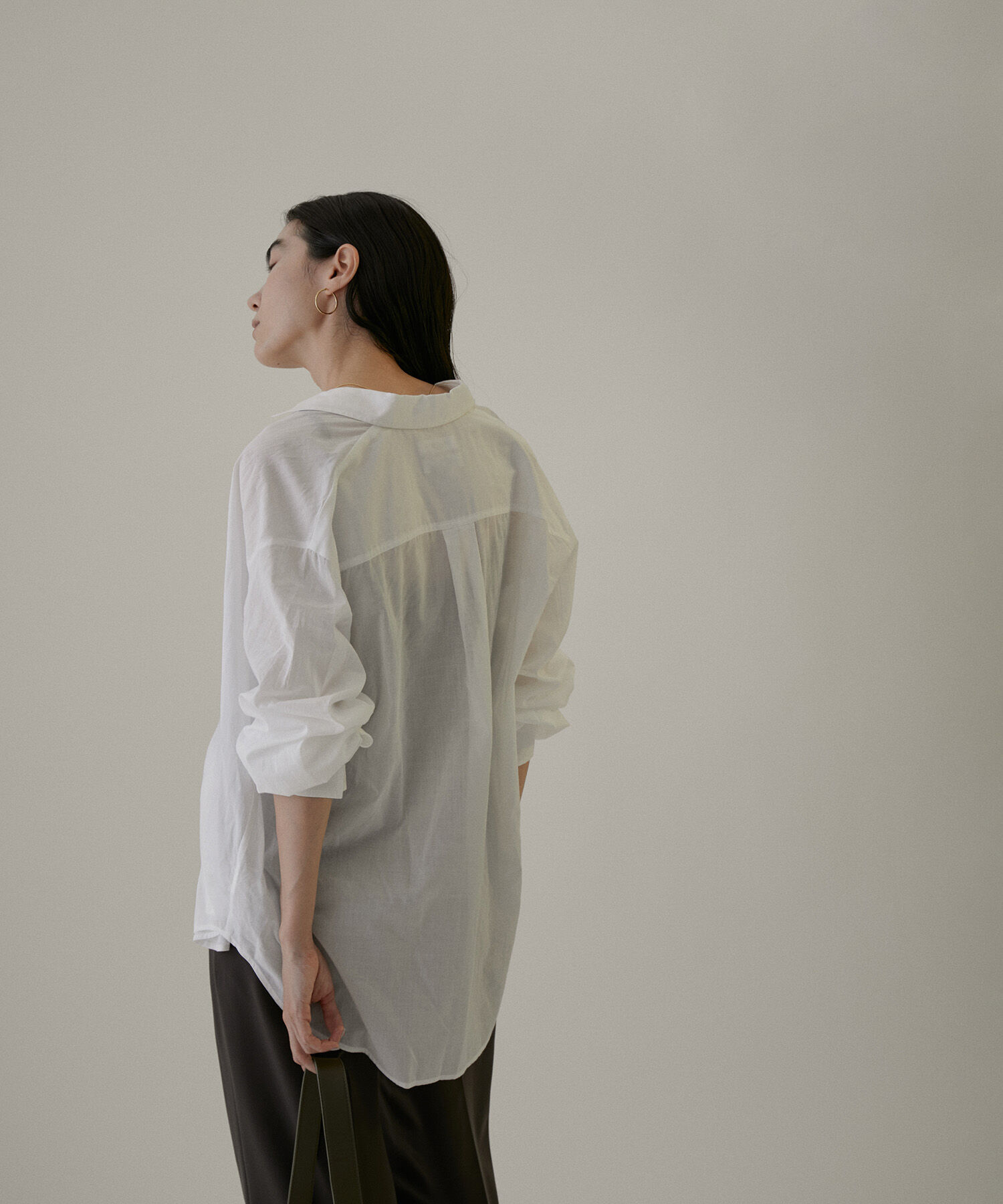 SALON adam et rope'「【NIPPON CULTURE】ワッシャーローンオーバーシャツ / 無地・ストライプ」|シャツ・ブラウス|