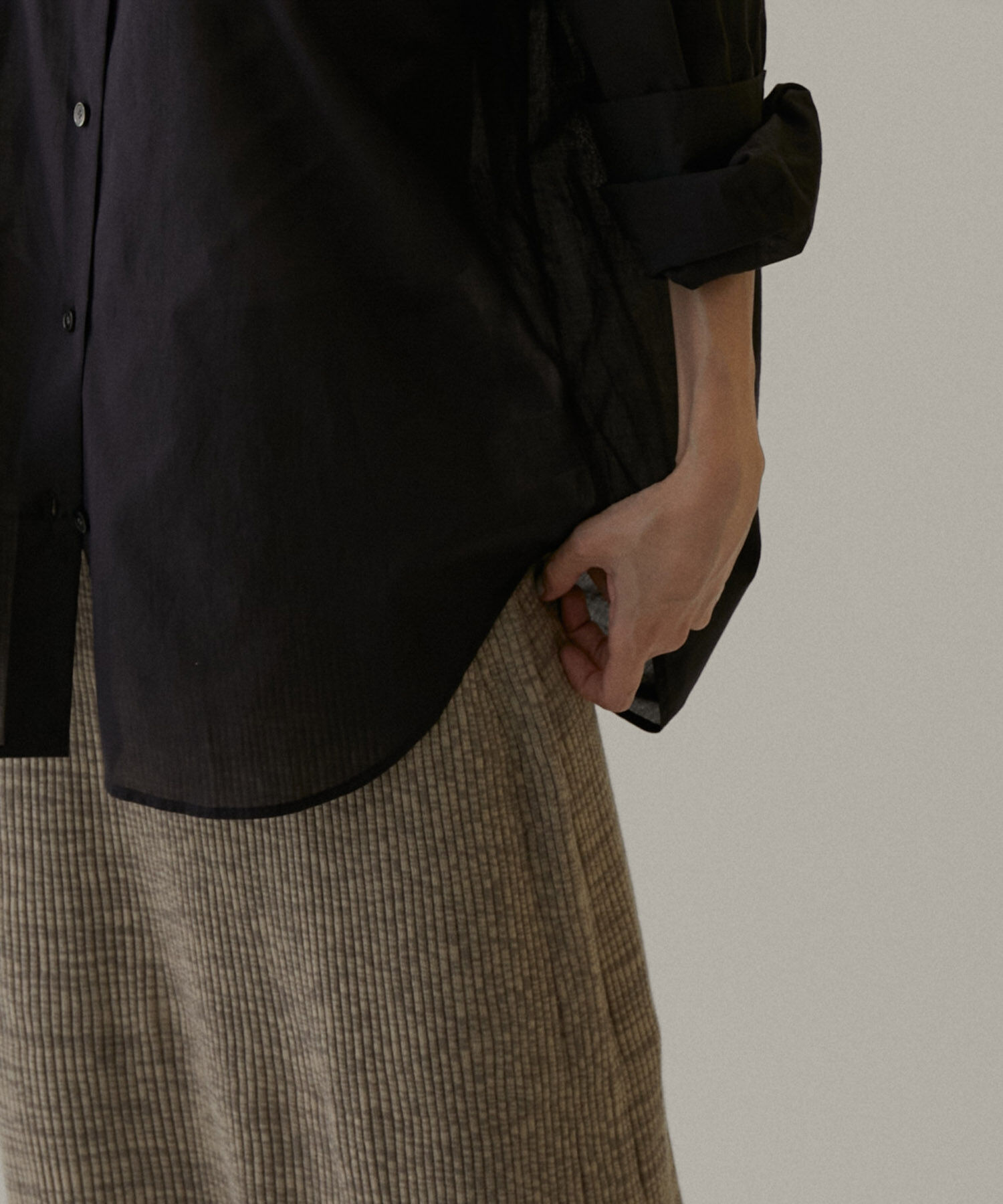 SALON adam et rope'「【NIPPON CULTURE】ワッシャーローンオーバーシャツ / 無地・ストライプ」|シャツ・ブラウス|