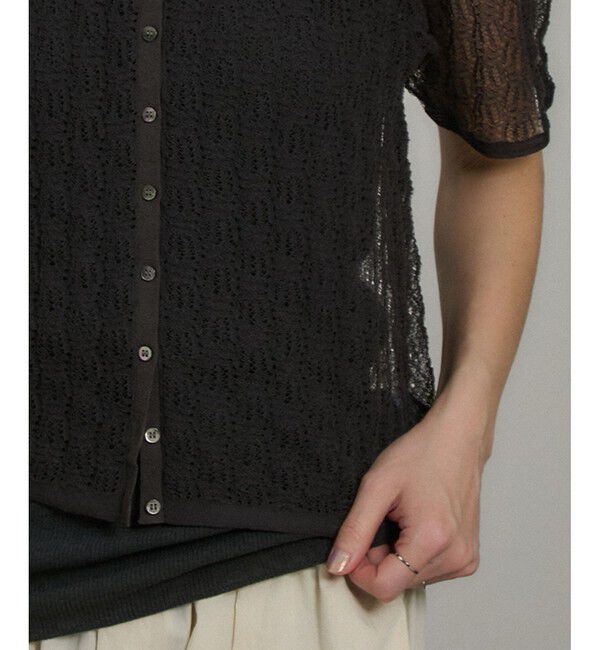 SALON adam et rope'「シアーレースハーフスリーブ2WAYカーディガン」|カーディガン|