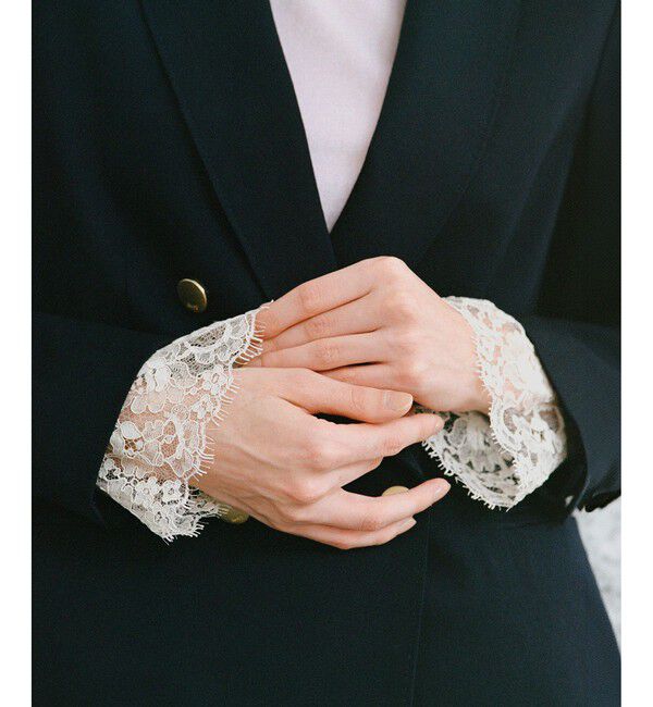 ROPE「レース袖シアーベロアカットソー/イージーケア」|Tシャツ・カットソー|