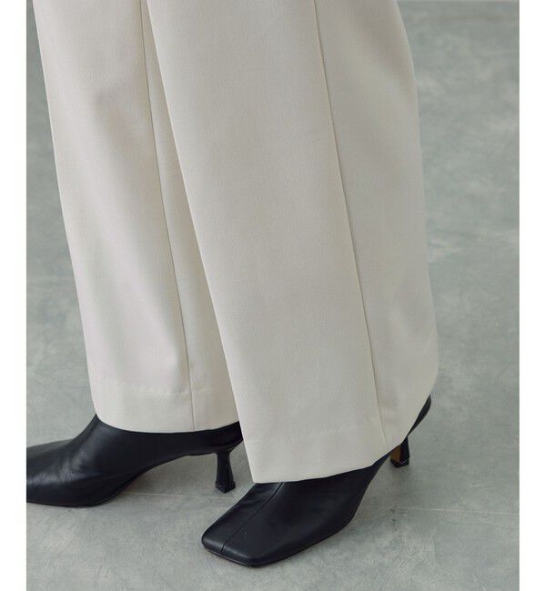 ROPE「ストレッチギャバセミフレアイージーパンツ/イージーケア」|チノ|