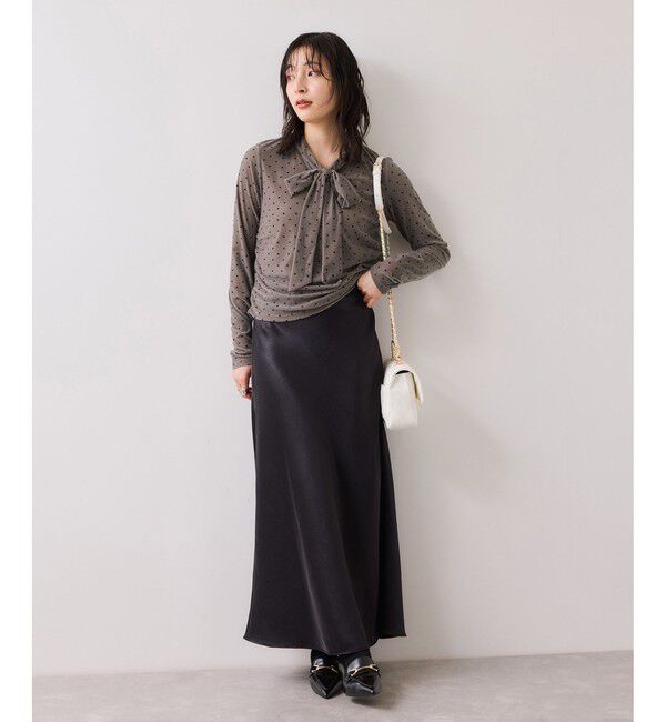 VIS「ベロアボウタイドットカットソー」|Tシャツ・カットソー|