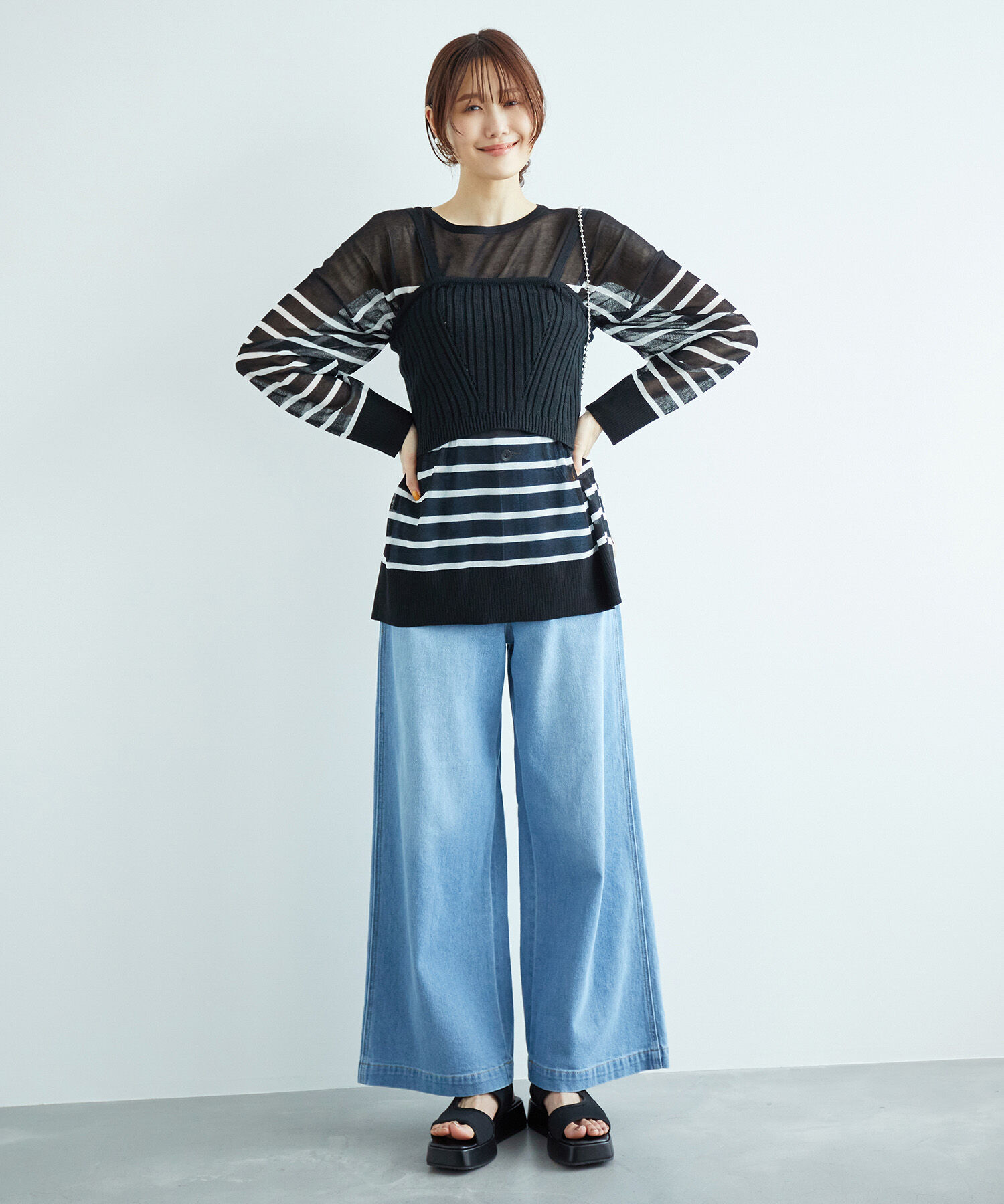 Rope&rsquo;Picnic「シアーボーダーニット」|ニット・セーター|