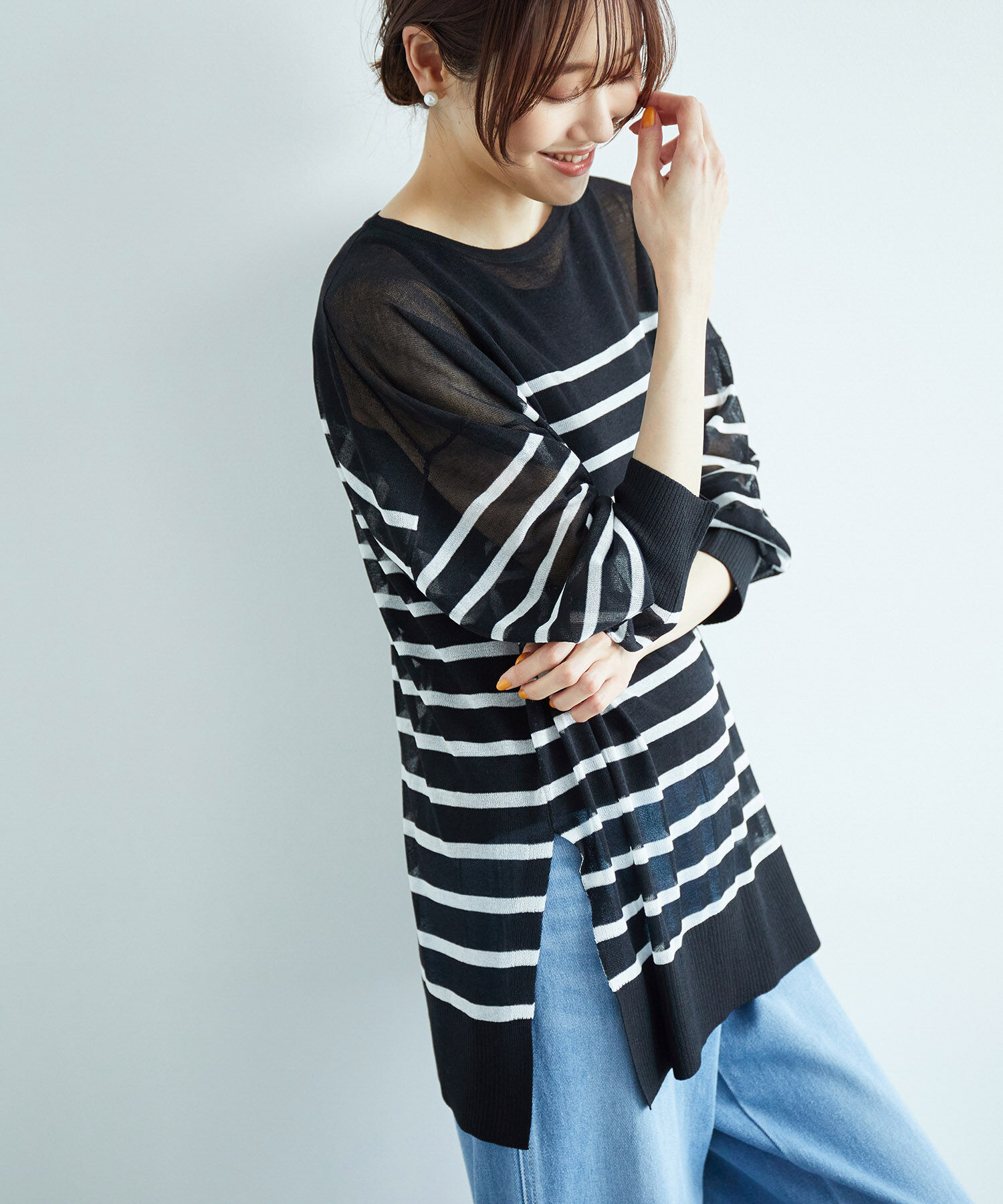 Rope&rsquo;Picnic「シアーボーダーニット」|ニット・セーター|