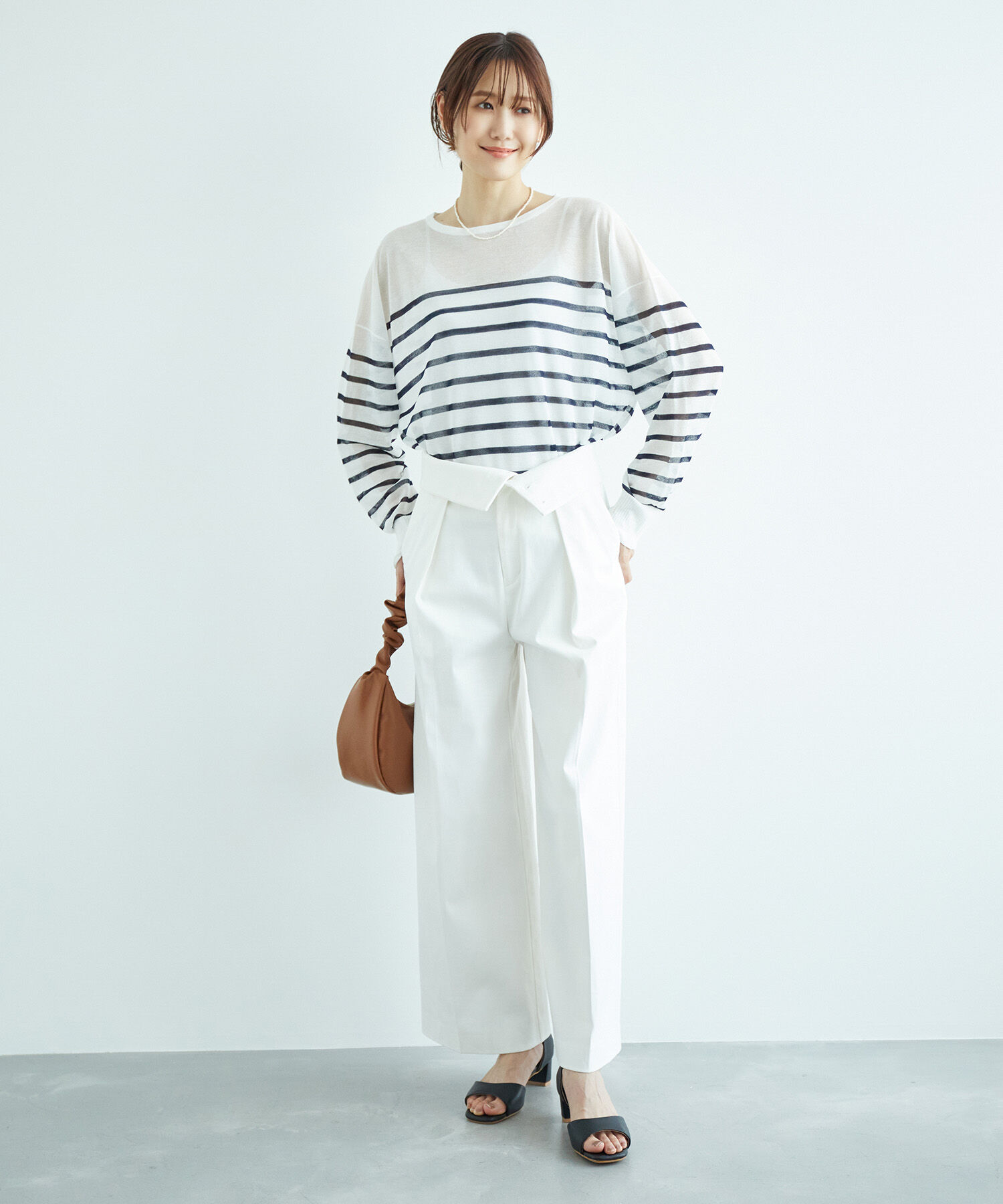 Rope&rsquo;Picnic「シアーボーダーニット」|ニット・セーター|