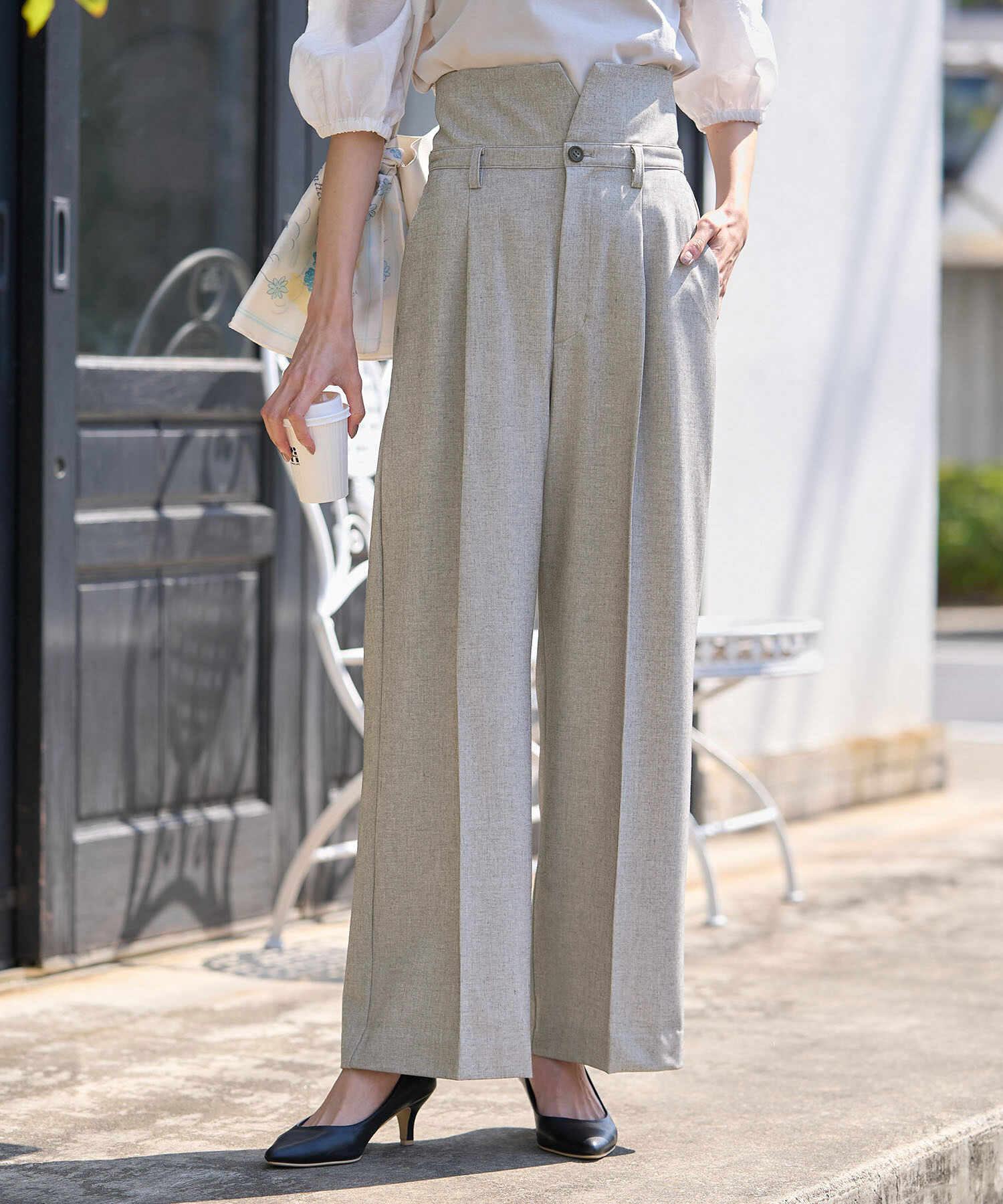 Rope&rsquo;Picnic「【ご好評につき新色追加決定！】リネン混シャンブレーパンツ/セットアップ対応・UVケア」|その他|