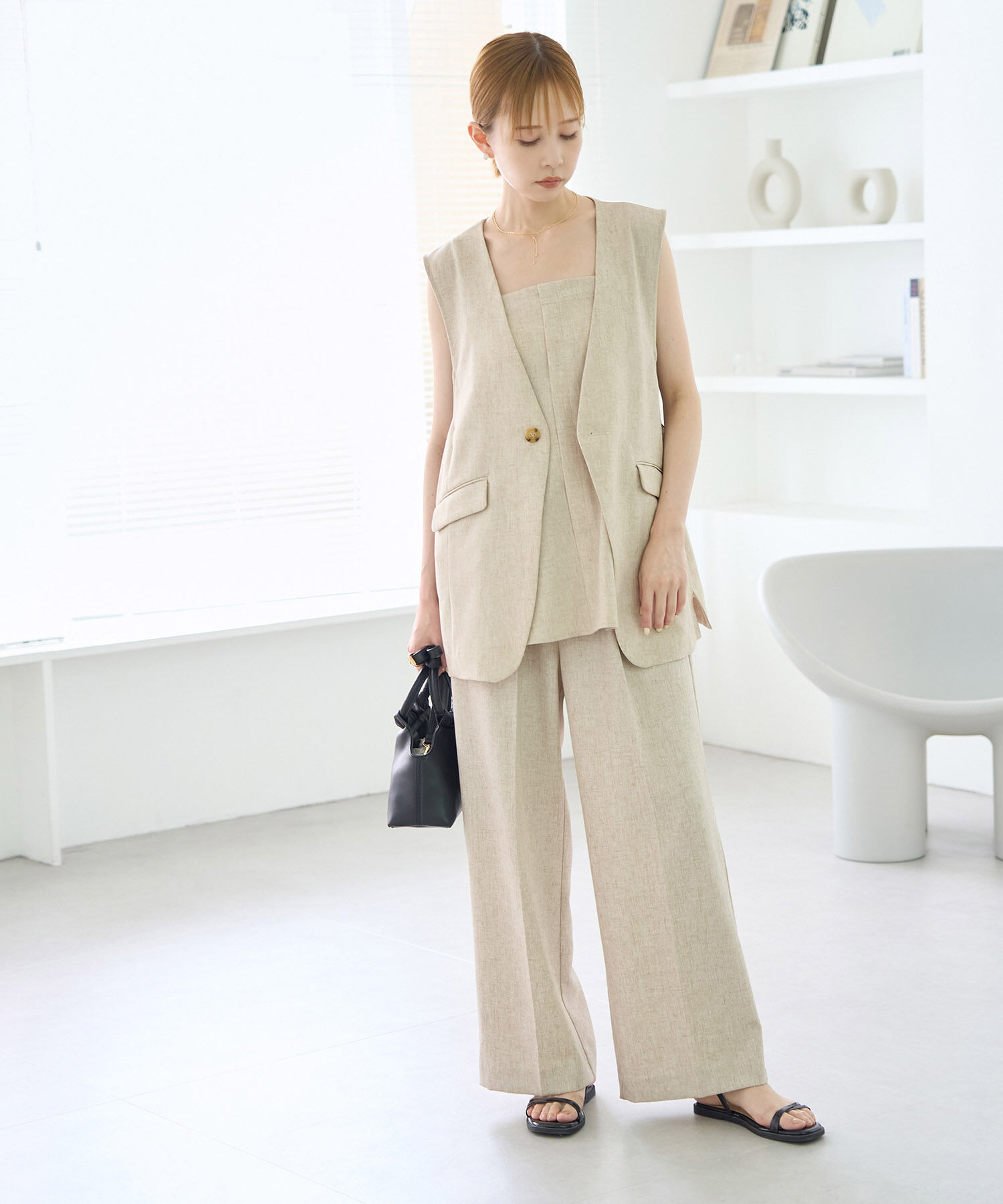 Rope&rsquo;Picnic「【ご好評につき新色追加！】チュニックビスチェ/セットアップ対応・UVケア」|キャミソール|