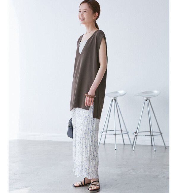 Rope&rsquo;Picnic「【洗濯機OK】深Vニットプルオーバー」|ベスト・ジレ|