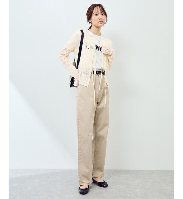 Rope&rsquo;Picnic「レース編みメッシュニットカーディガン」|カーディガン|