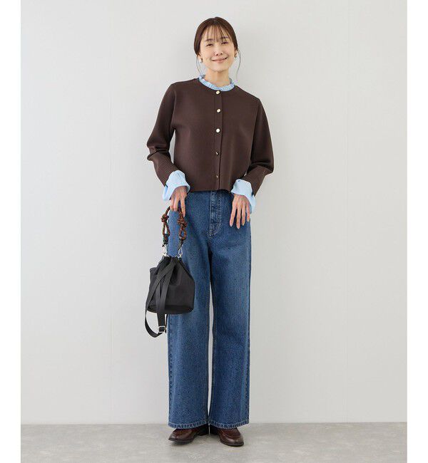 Rope&rsquo;Picnic「襟フリルドッキングカーディガン」|カーディガン|