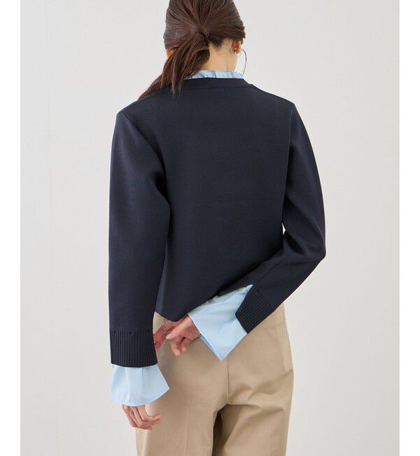 Rope&rsquo;Picnic「襟フリルドッキングカーディガン」|カーディガン|