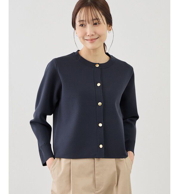 Rope&rsquo;Picnic「襟フリルドッキングカーディガン」|カーディガン|