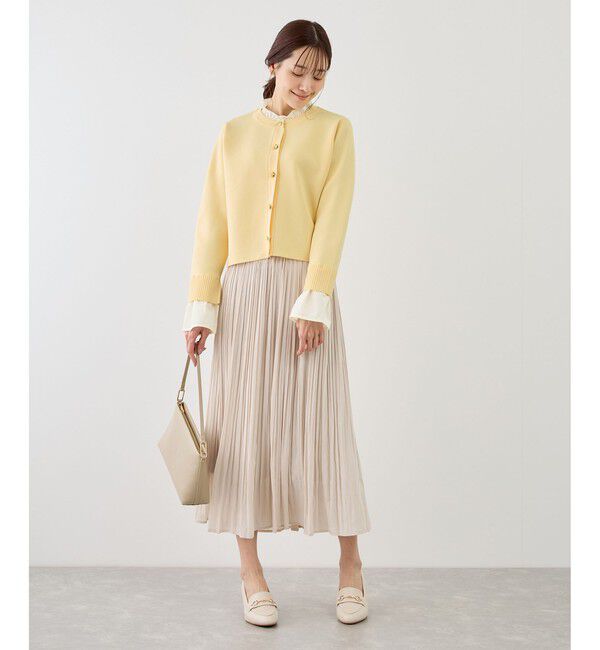 Rope&rsquo;Picnic「襟フリルドッキングカーディガン」|カーディガン|