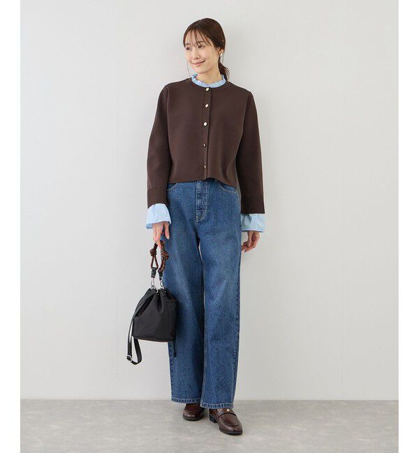 Rope&rsquo;Picnic「襟フリルドッキングカーディガン」|カーディガン|