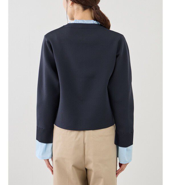 Rope&rsquo;Picnic「襟フリルドッキングカーディガン」|カーディガン|