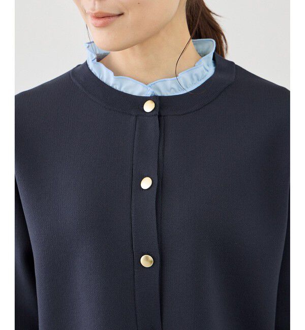 Rope&rsquo;Picnic「襟フリルドッキングカーディガン」|カーディガン|